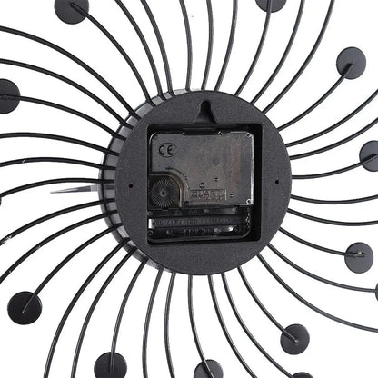 Wall Clock for Living Room Office, Decorative Clock,Sparkling Bling Metallic Silver Flower-Shaped Wall Clock for Living Room Office