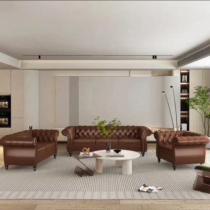 Brisny 3 - Piece Faux Leather Living Room Set