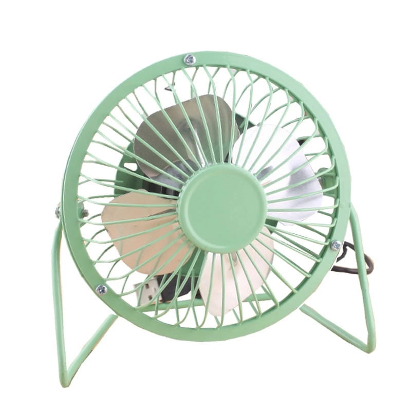 4-Inch Mini Metal Fan USB Desk Fan Small Personal Air Circulator Fan Portable Electric Table Desktop Fan Rechargeable Travel Fans for Camping Office Room Outdoor Black