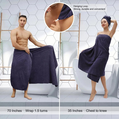 4 Pack Towel Set Oversized Bath Sheet Towels 600 GSM Ultra Soft Dark Purple Bath Towels