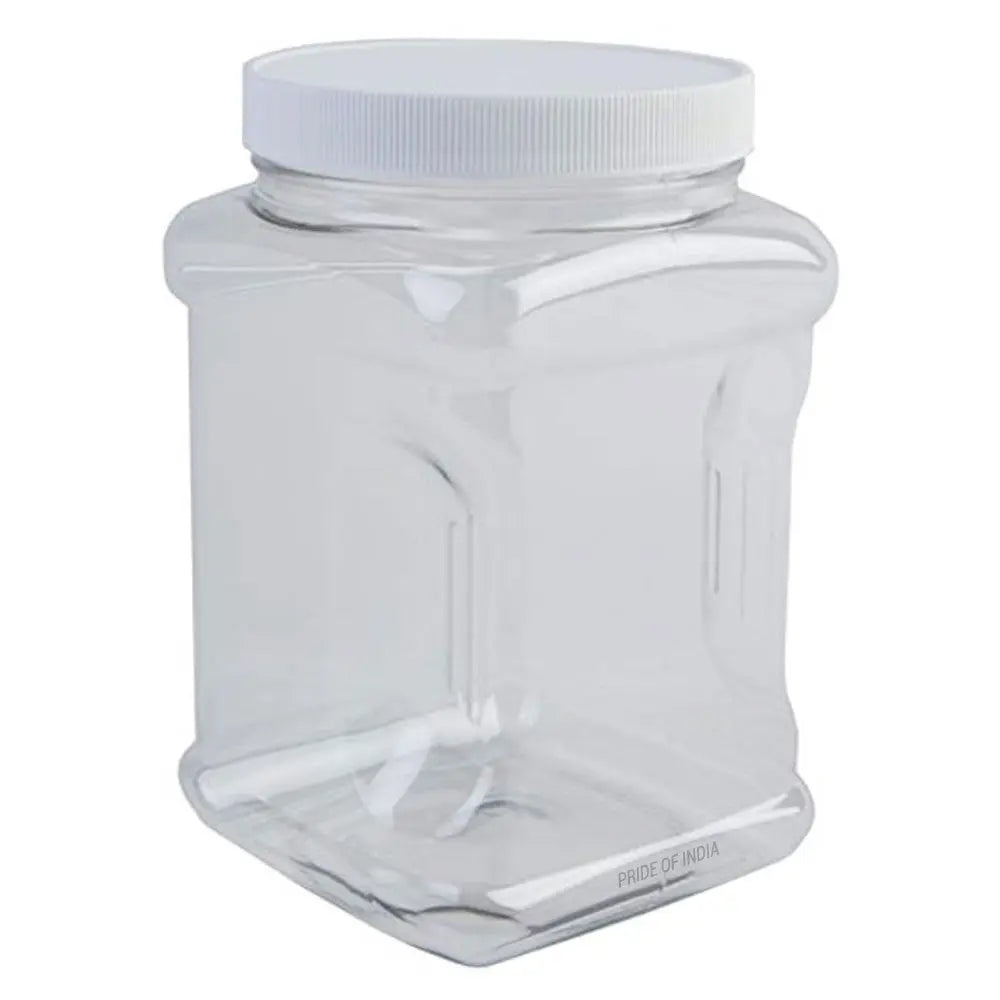 Clear PET Plastic Grip Dry/Liquid Food Storage Jars w/ Caps (Food Grade - BPA Free) WooF WooF MeoW MeoW