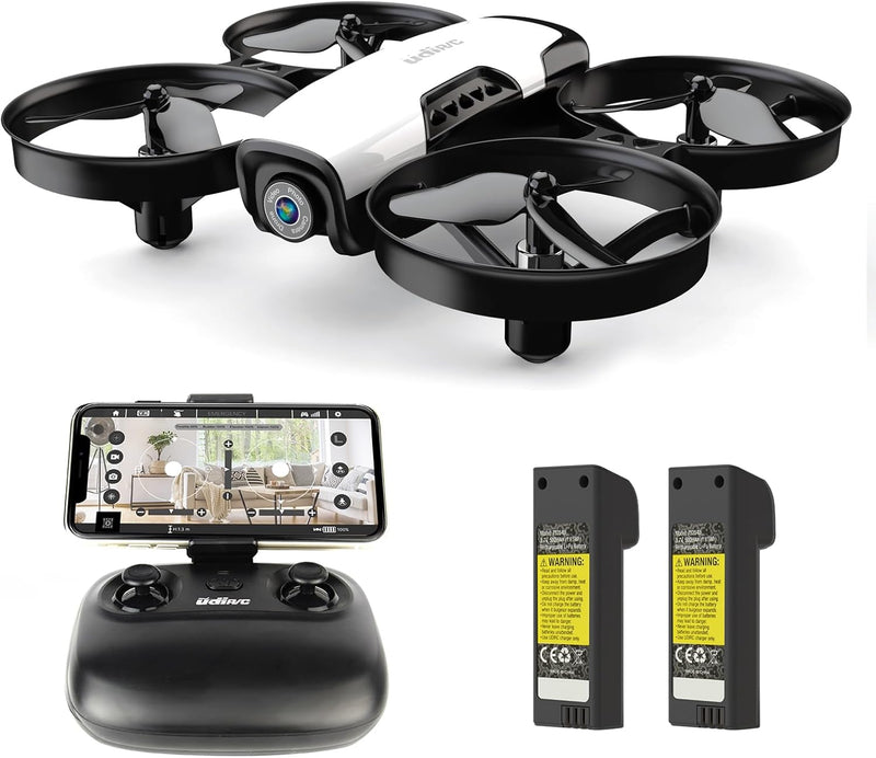 U61S Mini Drones with Camera for Kids and Adults 720P HD 2.4Ghz Rc Quadcopter Wifi Fpv Drone with Altitude Hold,2 Batteries White