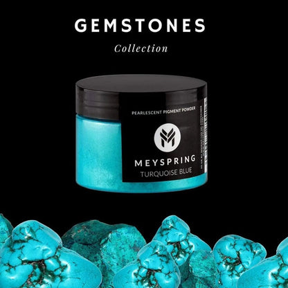 Transform Your Creations with Stunning Turquoise Blue Mica Powder! 🌊✨ Perfect for Resin Art, River Tables, and More! #Crafting #EpoxyResin #MicaPowder