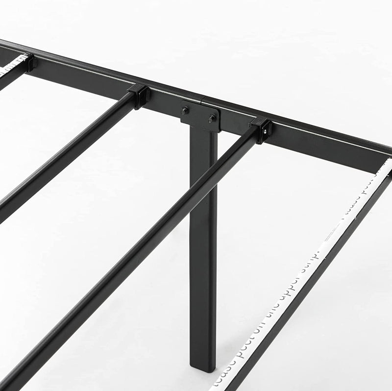 14-Inch Metal Platform Beds W/ Heavy Duty Steel Slat Mattress Foundation (No Box Spring Needed), Black