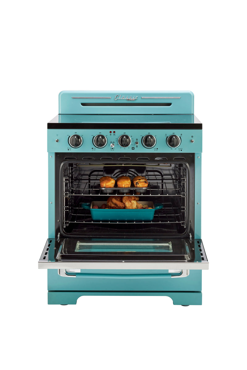 Unleash Your Inner Chef with This Turquoise Retro Range – Cooking Just Got a Whole Lot Cooler!