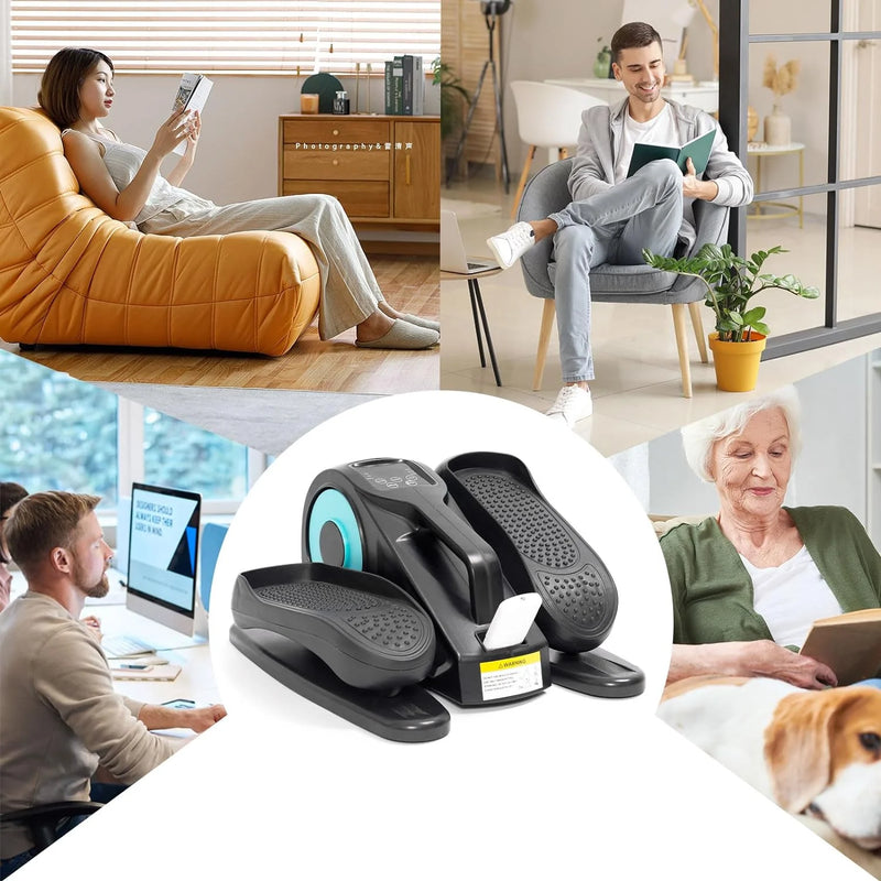Revamp Your Fitness Routine with the Ultimate Under Desk Mini Elliptical! 🚴‍♀️💙 Perfect for Home or Office, Quiet & Portable with Remote Control and LCD Display! #HomeGym #FitnessGoals