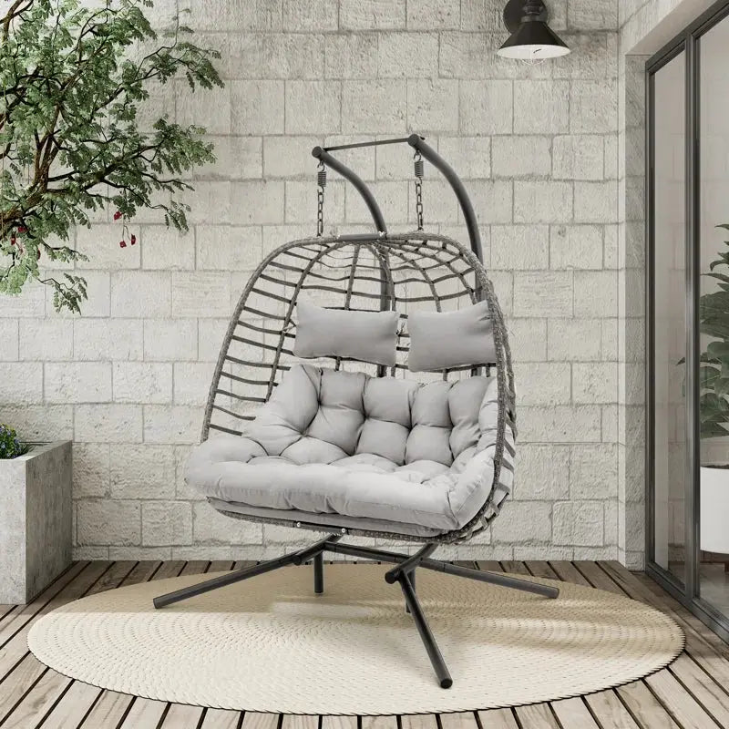 Burhans 2 Person Swing Chair with Stand