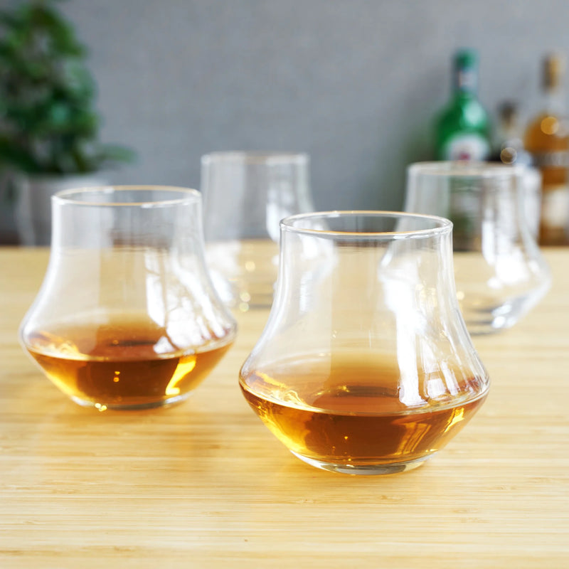 Whiskey Glasses, Drinking Glasses for Bourbon, Scotch, 12 Oz, Set of 4