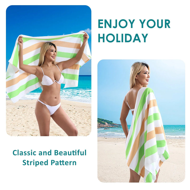"4 Pack of Gigantic Sunbathing Blankets: Perfect for Adult-sized Sandwiches (Green Coffee Edition)"