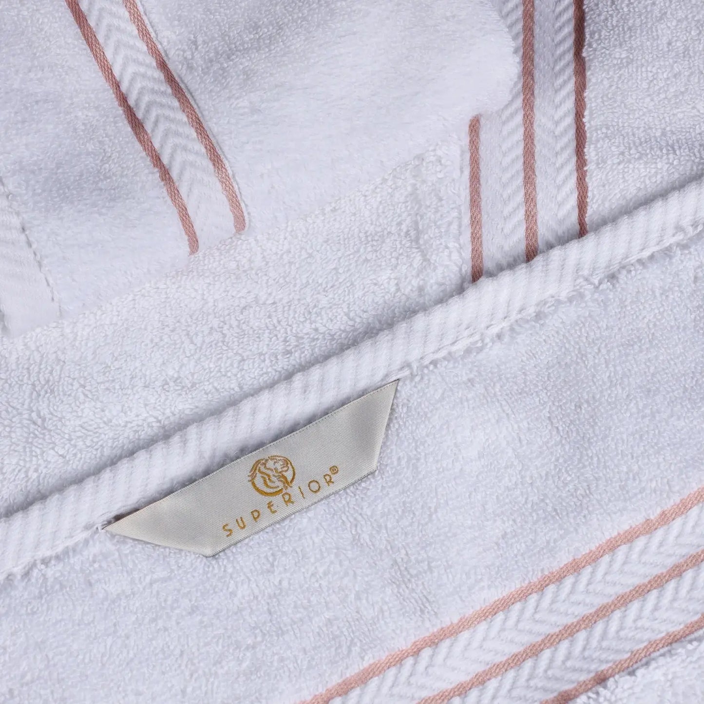 100% Turkish Cotton Plush 2-Piece Solid Highly Absorbent Towel Set, Tea Rose