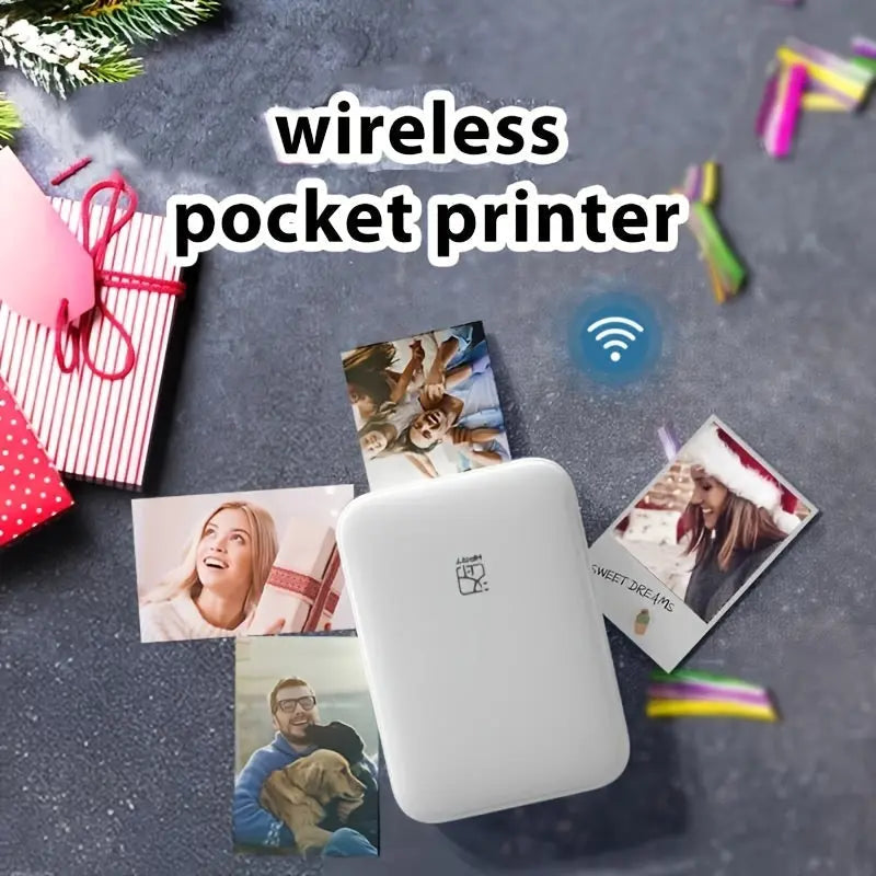 Wireless Portable Photo Printer Mini Color Printer for iOS/Android WooF WooF MeoW MeoW