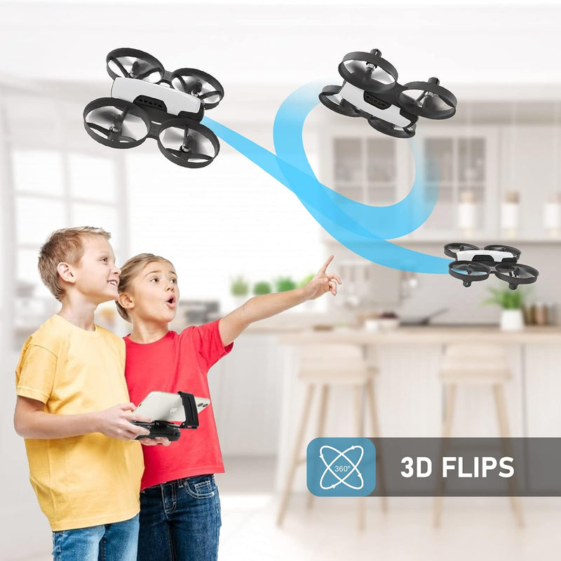 U61S Mini Drones with Camera for Kids and Adults 720P HD 2.4Ghz Rc Quadcopter Wifi Fpv Drone with Altitude Hold,2 Batteries White