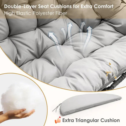 Burhans 2 Person Swing Chair with Stand