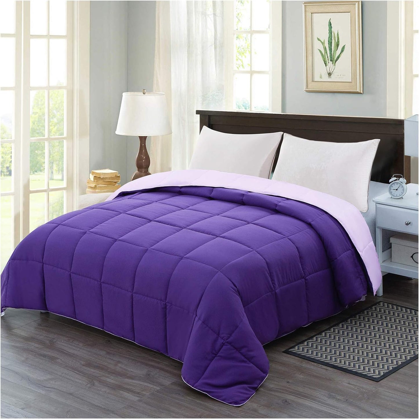 Cozy Up with Our Twin Purple Duvet Insert! Lightweight & Reversible Comfort for All Seasons 🌸💜