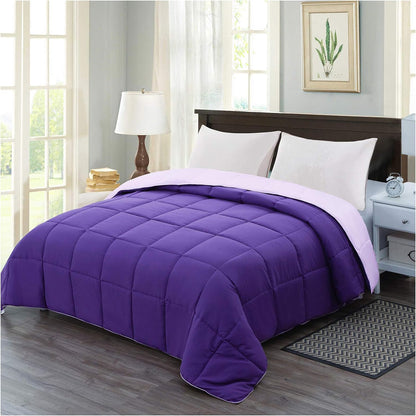 Cozy Up with Our Twin Purple Duvet Insert! Lightweight & Reversible Comfort for All Seasons 🌸💜