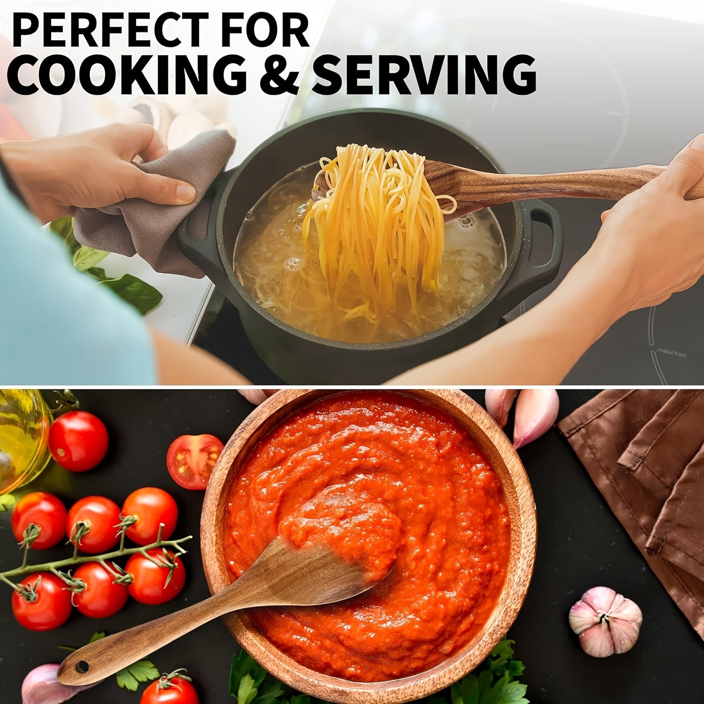 6pcs Premium Wooden Kitchen Utensil Set