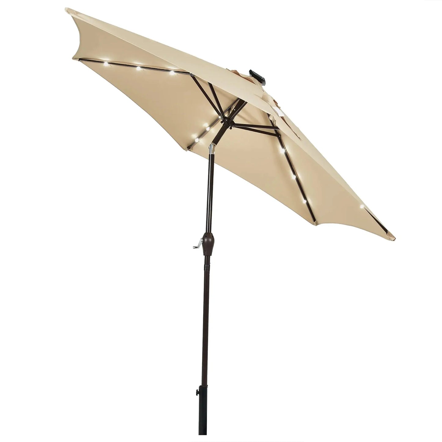 96&quot; Beige Market round Patio Umbrella, Water-Resistant