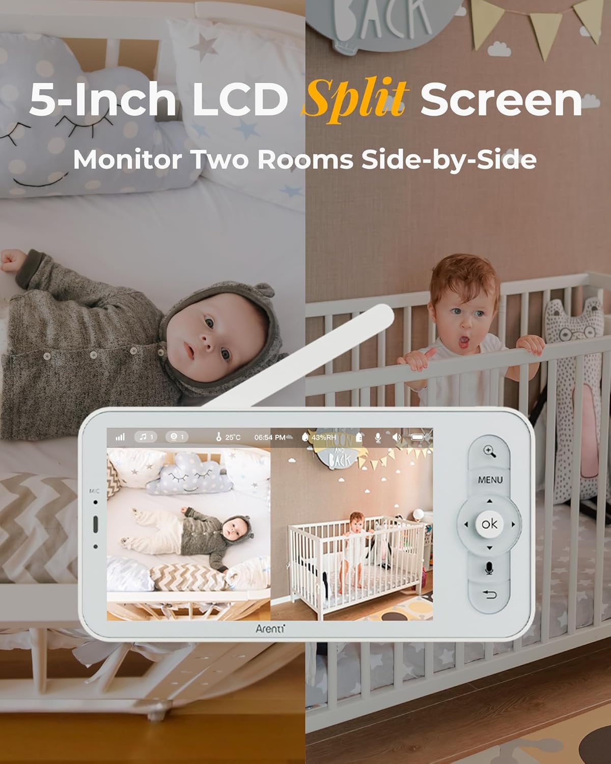 Advanced Baby Monitor with Dual Cameras, 2K Video, Cry & Motion Detection, and Smart Features - Your Ultimate Baby Care Companion
