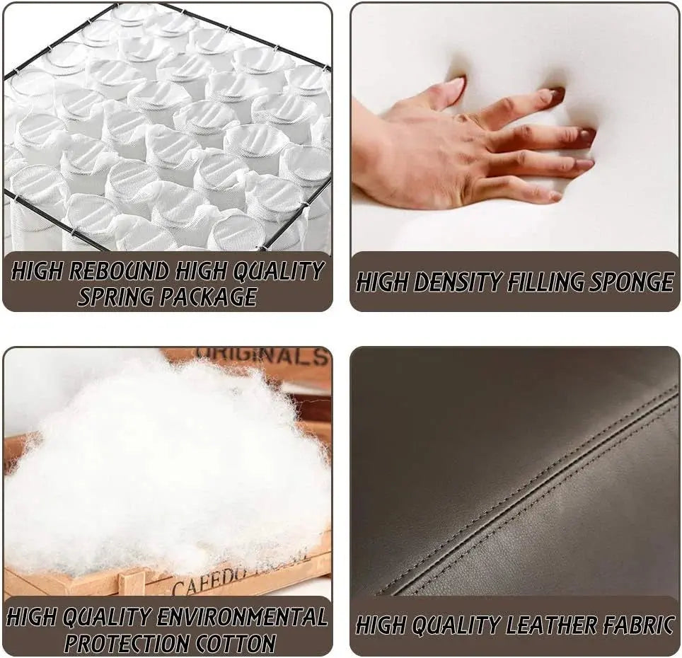 Wingback Sofa Reclining Chair with Massage Function,Brown