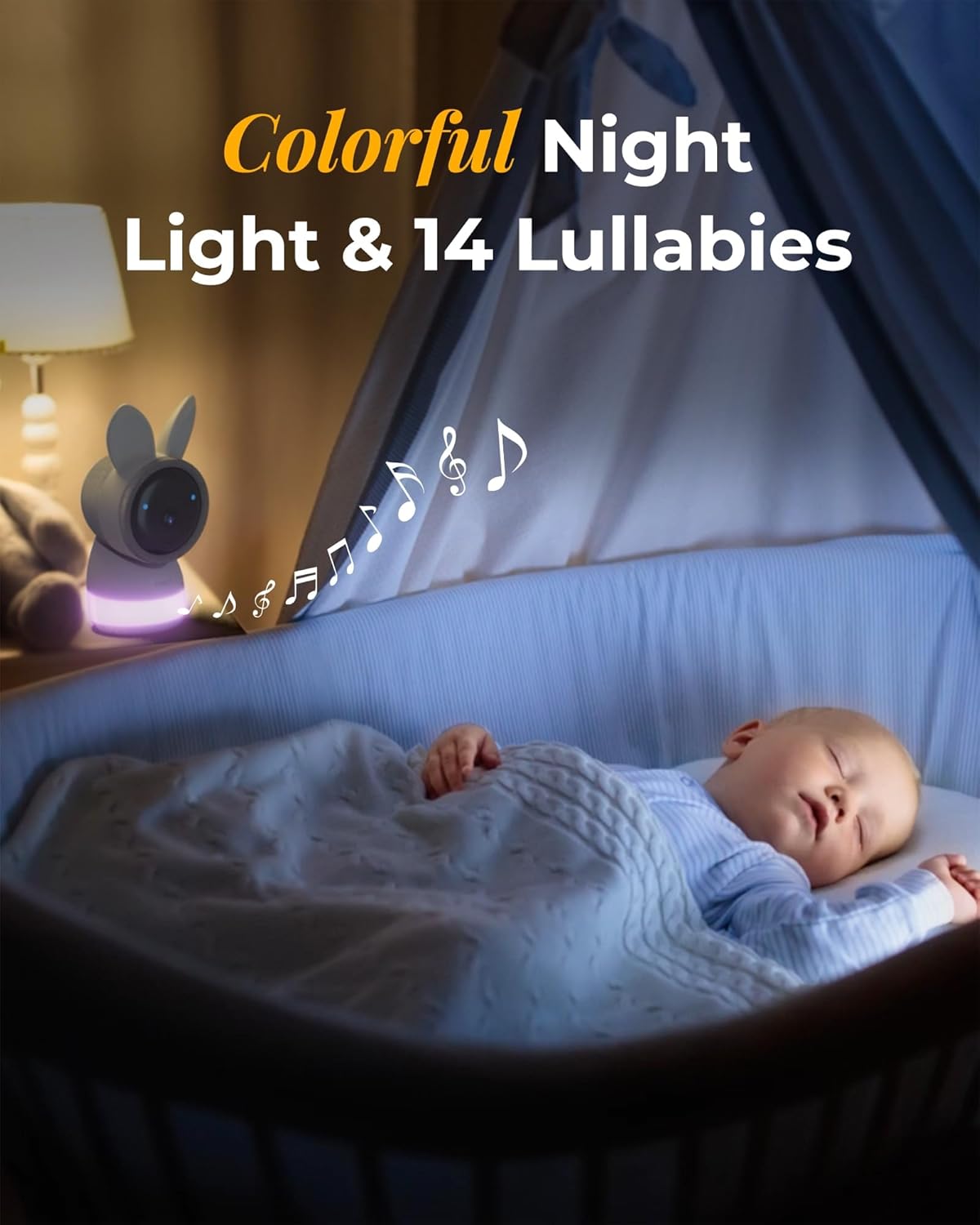 Advanced Baby Monitor with Dual Cameras, 2K Video, Cry & Motion Detection, and Smart Features - Your Ultimate Baby Care Companion