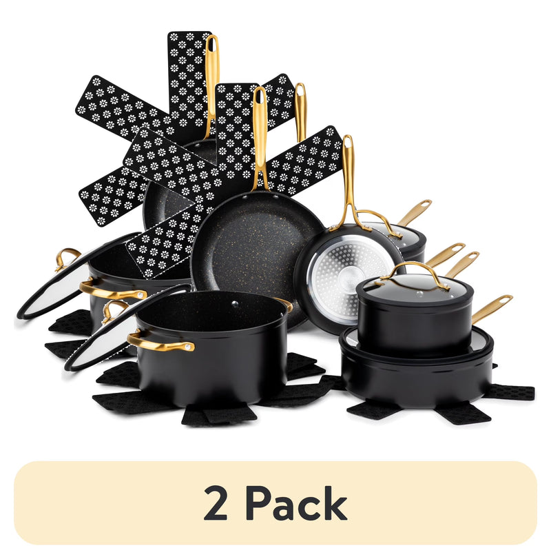 12-Piece Non-Stick Cookware Set, Signature Collection Pots and Pans Set - Blue