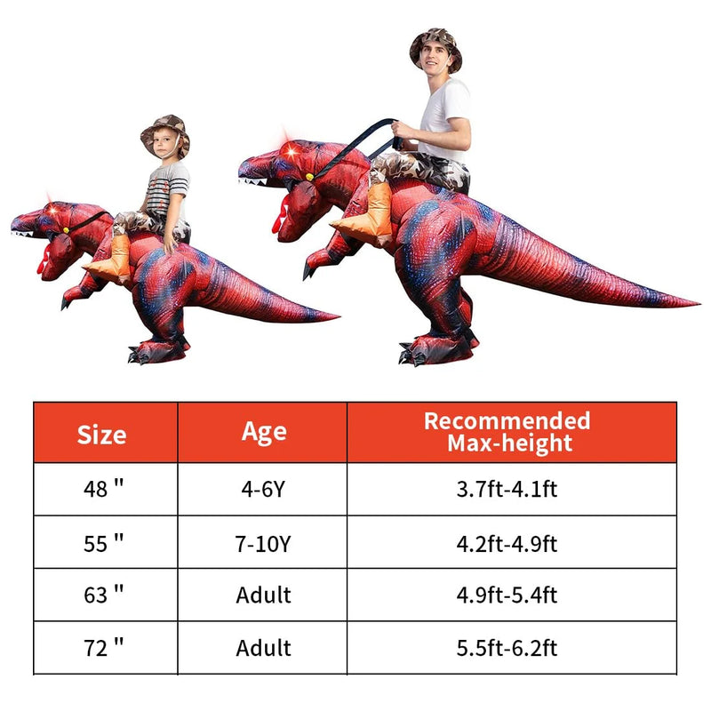 Get ready for epic fun with this 55-inch Inflatable T-Rex Costume for Kids! Perfect for Halloween, parties, and cosplay! 🎉🦖 #DinosaurCostume #HalloweenFun