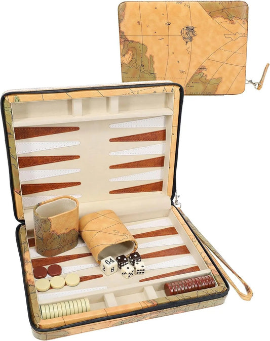 Backgammon on the Go: The Magnetic Map That Won't Get You Lost and a Strap to Keep Your Game Together!