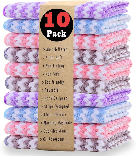 Upgrade your kitchen game with our 10-Pack of 100% Cotton Dish Towels! Perfect for washing, drying, and cleaning—your new kitchen essential! 🧼🍽️✨