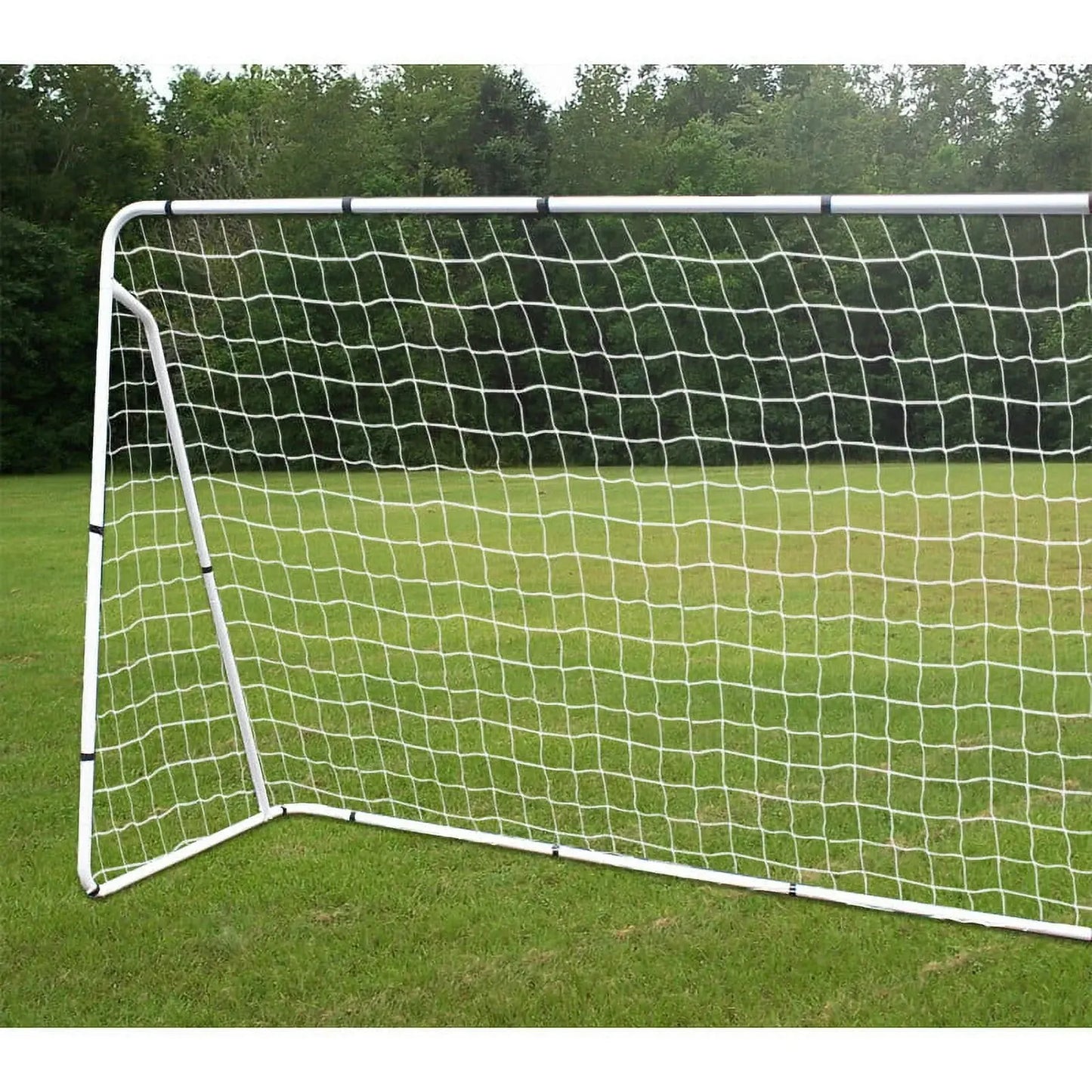 Football Post Soccer Goal Target Net 12 Ft. X 6 Ft. Football Shooting Training Aid Ultimate Backyard Outdoor Kids Official Soccer Goal, Steel Frame