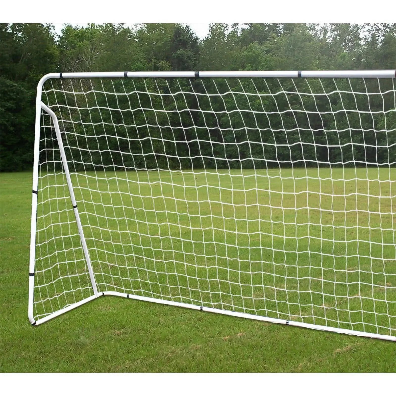 Football Post Soccer Goal Target Net 12 Ft. X 6 Ft. Football Shooting Training Aid Ultimate Backyard Outdoor Kids Official Soccer Goal, Steel Frame