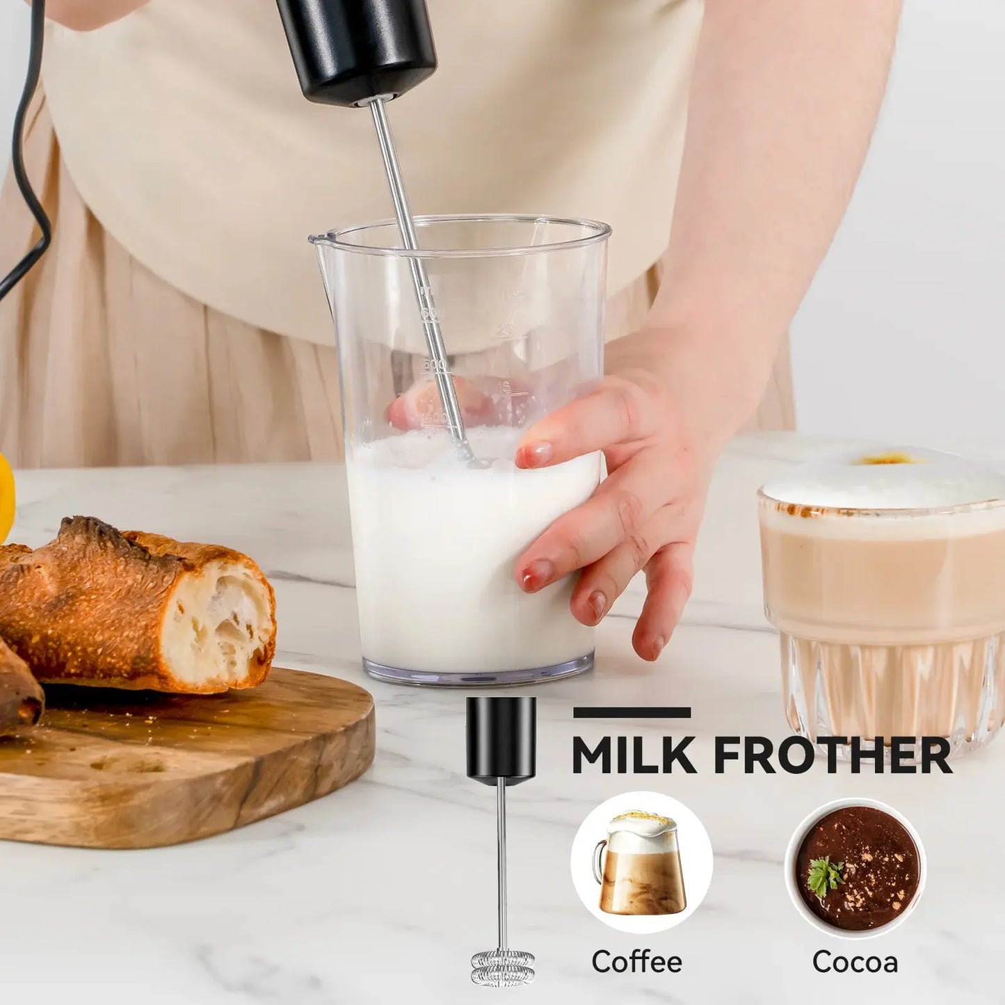 Blend Your Way to Happiness with the 1000W 20-Speed Immersion Blender - The Kitchen Gadget You Never Knew You Needed!