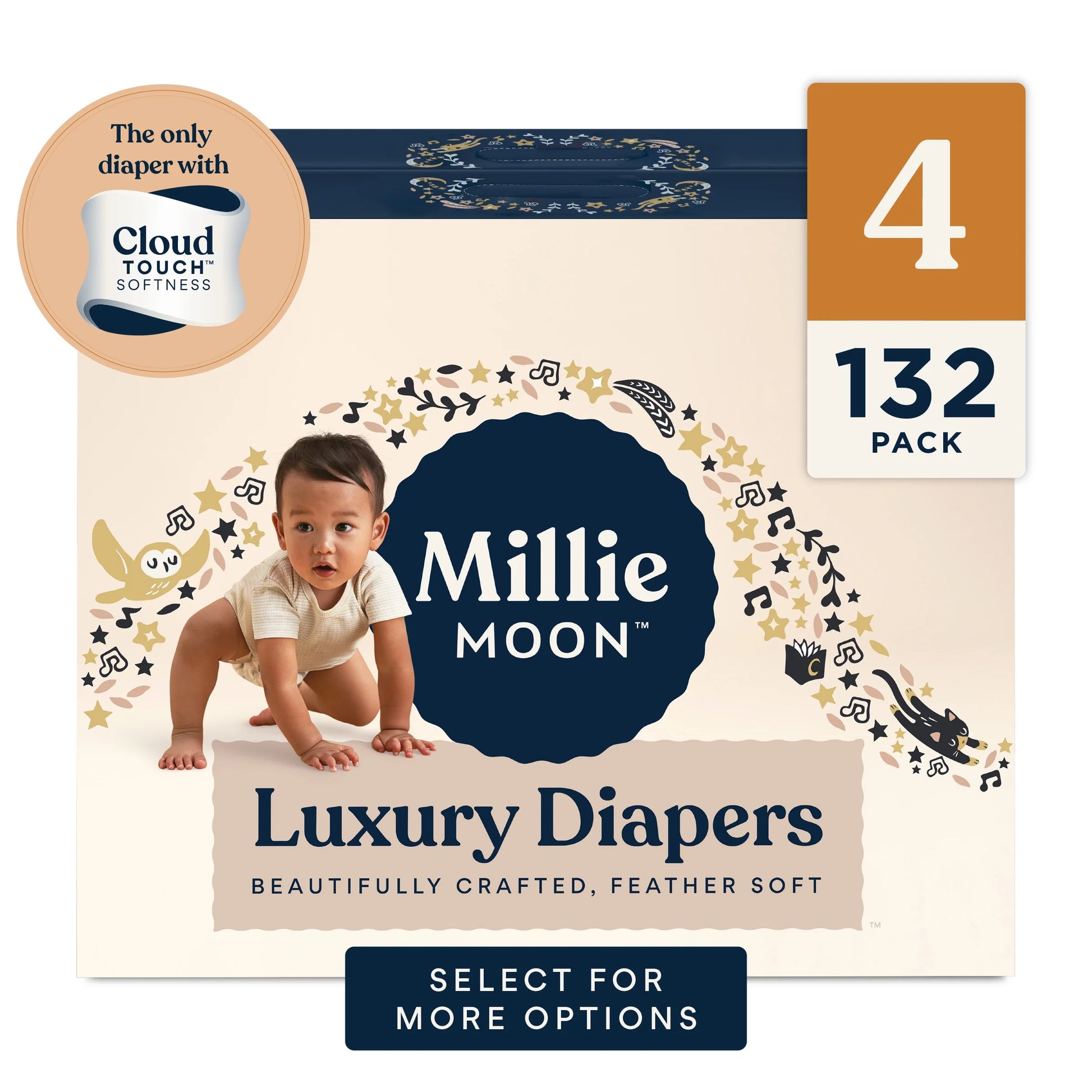 Experience Unmatched Softness and Leak Protection with Millie Moon Luxury Size 1 Diapers - 100 Count for Ultimate Baby Comfort!