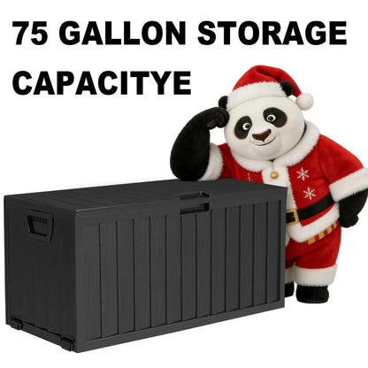 75 Gallon Heavy-Duty Waterproof Outdoor Storage Box
