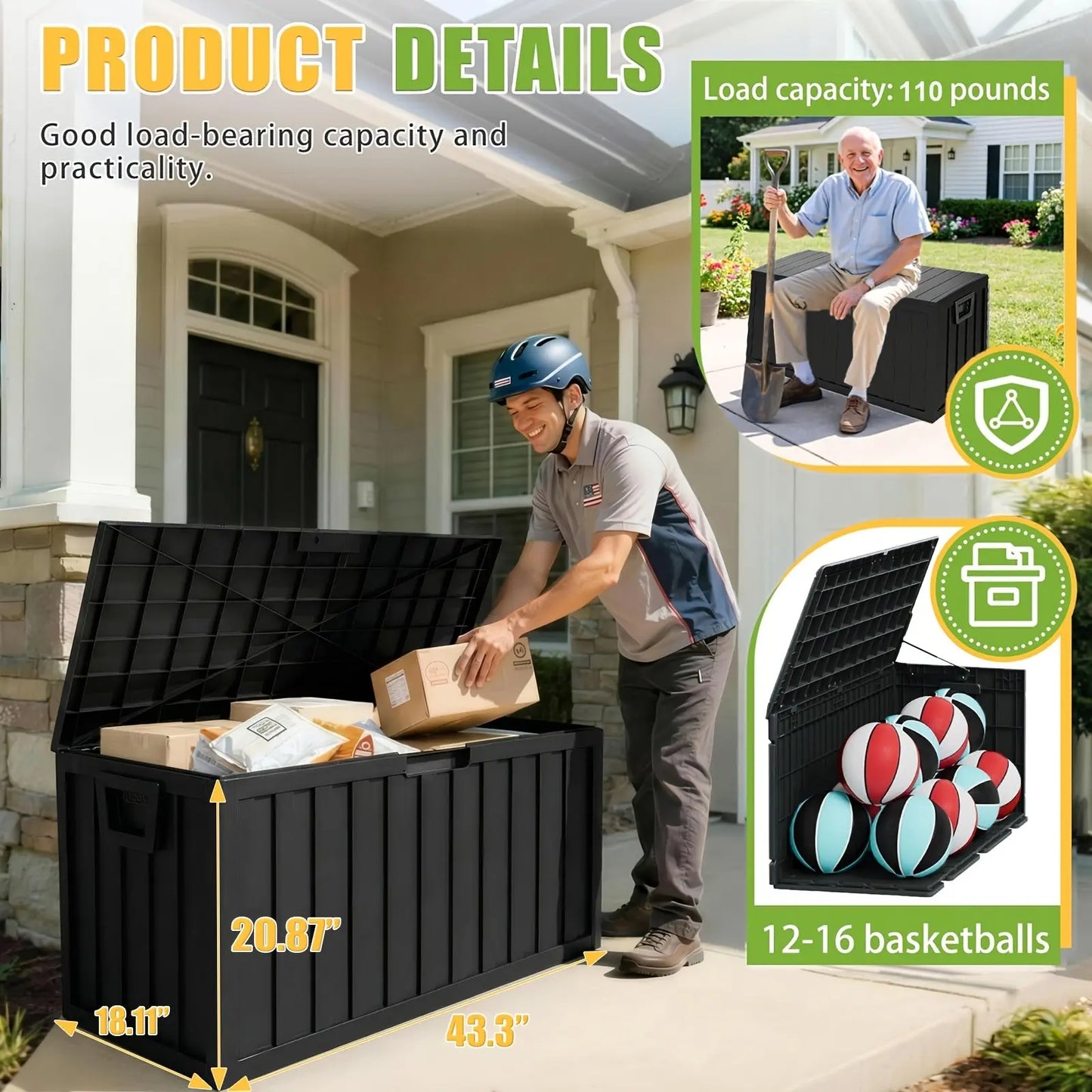 75 Gallon Large Deck Box