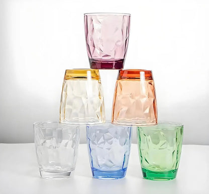 10 Oz Unbreakable Tritan Drinking Glasses Shatterproof Acrylic Glasses Drinkware BPA Free Hard Plastic Cups Reusable Kitchen Water Glasses Drinking Set of 8 (4 Colors)