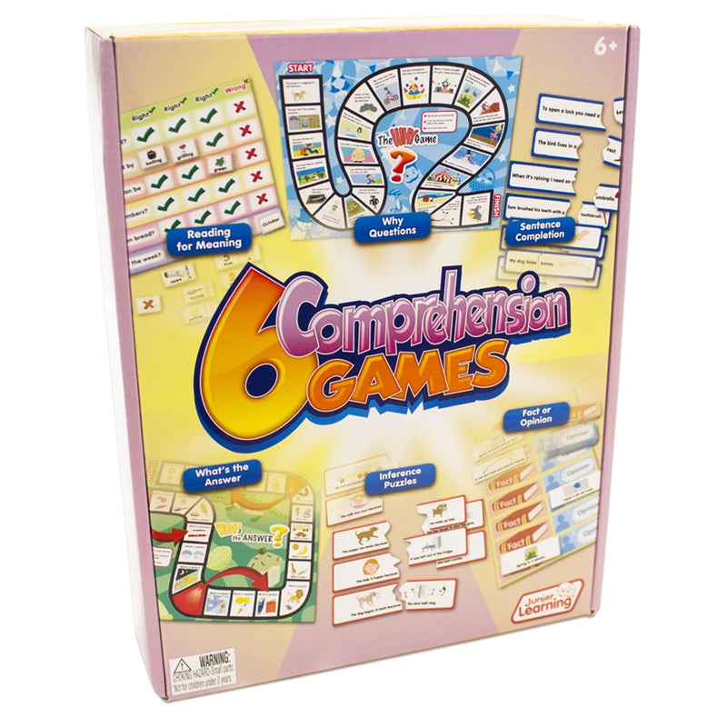 Comprehension Games, Set of 6 Different Games