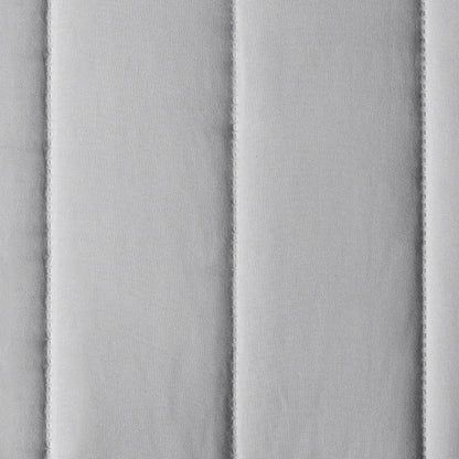 Solid Textured Corduroy Striped Quilt, White, Full/Queen, All Ages