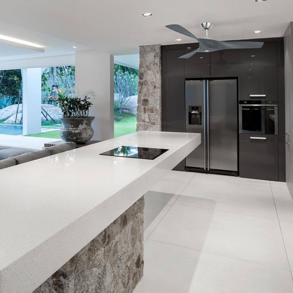 Wesley 52 In. Indoor/Outdoor Greywood DC Motor Ceiling Fan with Remote Control Works with Google and Alexa