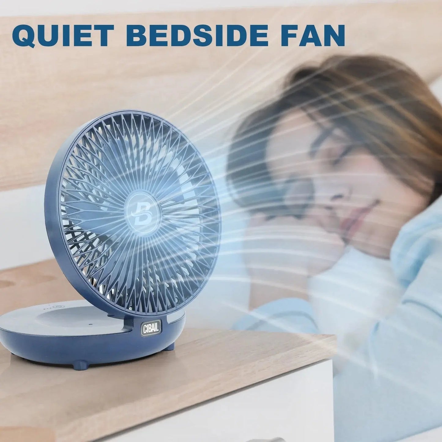 Stay cool anywhere with our Rechargeable 3-Speed Table Fan! 🌬️💙 Perfect for your bedroom, home office, or on-the-go – and it even folds for easy storage! #CoolBreeze #QuietFan #PortableComfort
