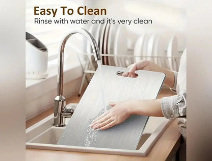 HUGE Stainless Steel Cutting Board 18.1"x11.8" Extra Large XL Durable Non-Porous Surface for Kitchen Chopping Meat Vegetables Fruits Our3Designs