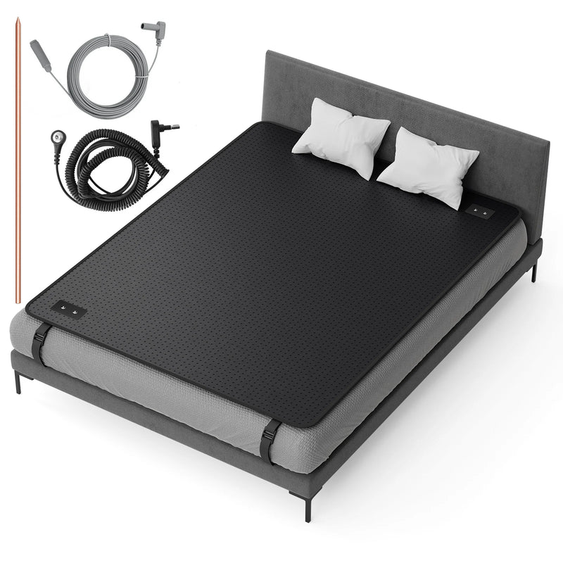 Grounding Mattress ,Universal Grounding Sleep Mat for Bed,Reconnect to the Earth EMF Recovery,Improve Energy,Sleep Assist and Helps with Anxiety with Grounding Kits