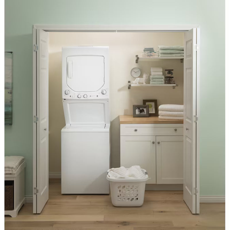 Compact Stacked Laundry Center with Efficient 2.3-Cu Ft Washer & Powerful 4.4-Cu Ft Electric Dryer