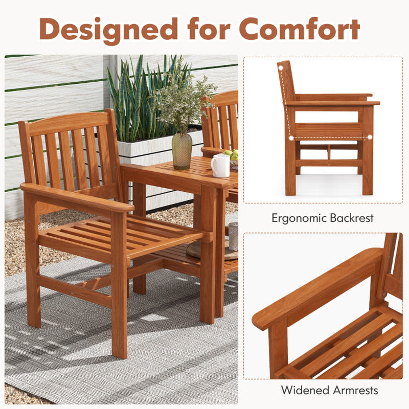 Chic 3-Piece Bistro Set for Your Patio – Perfect for Sunny Days with Umbrella Hole!