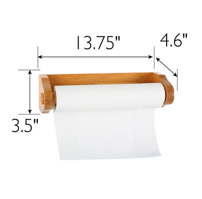 Dalton Rustic Paper Towel Holder for Kitchen, Honey Oak