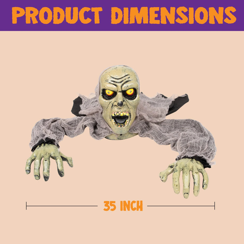 Unleash the Spookiness with Our 35-Inch Zombie Groundbreaker Decoration – Perfect for Outdoor Halloween Fun!