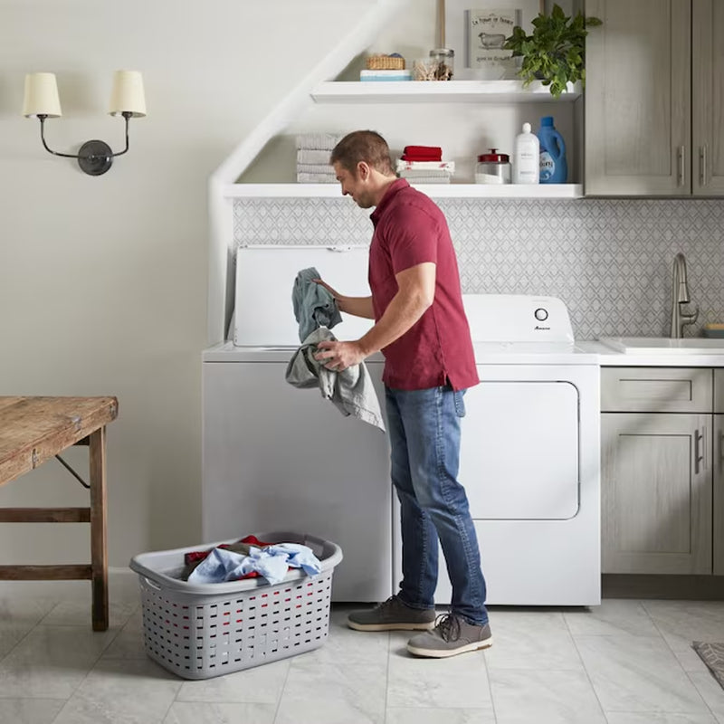 Compact High Efficiency Top-Load Washer - Sleek White Design