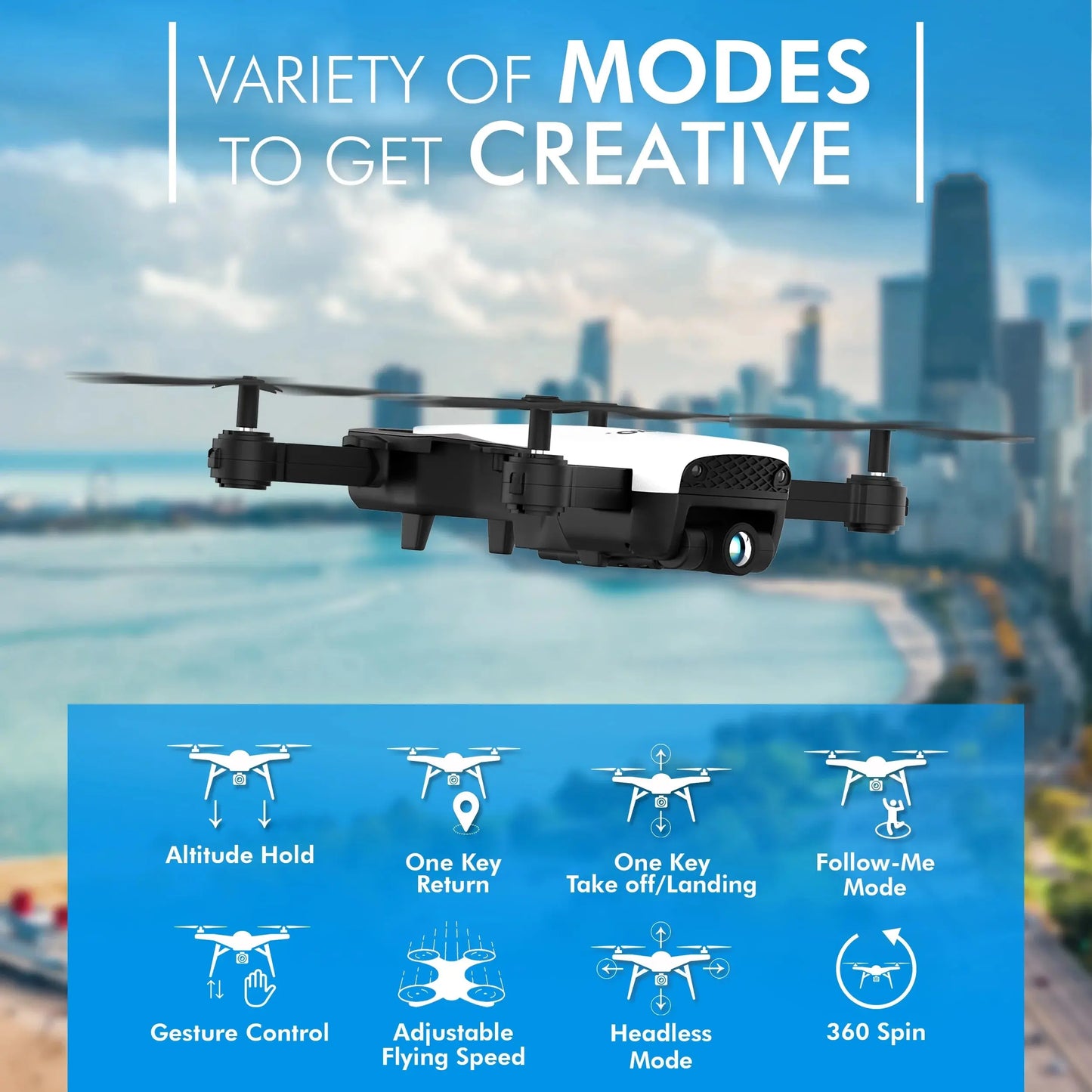 Soar High and Snap N&#39; Share with the Foldable F16 Drone – Your New Aerial Adventure Buddy!