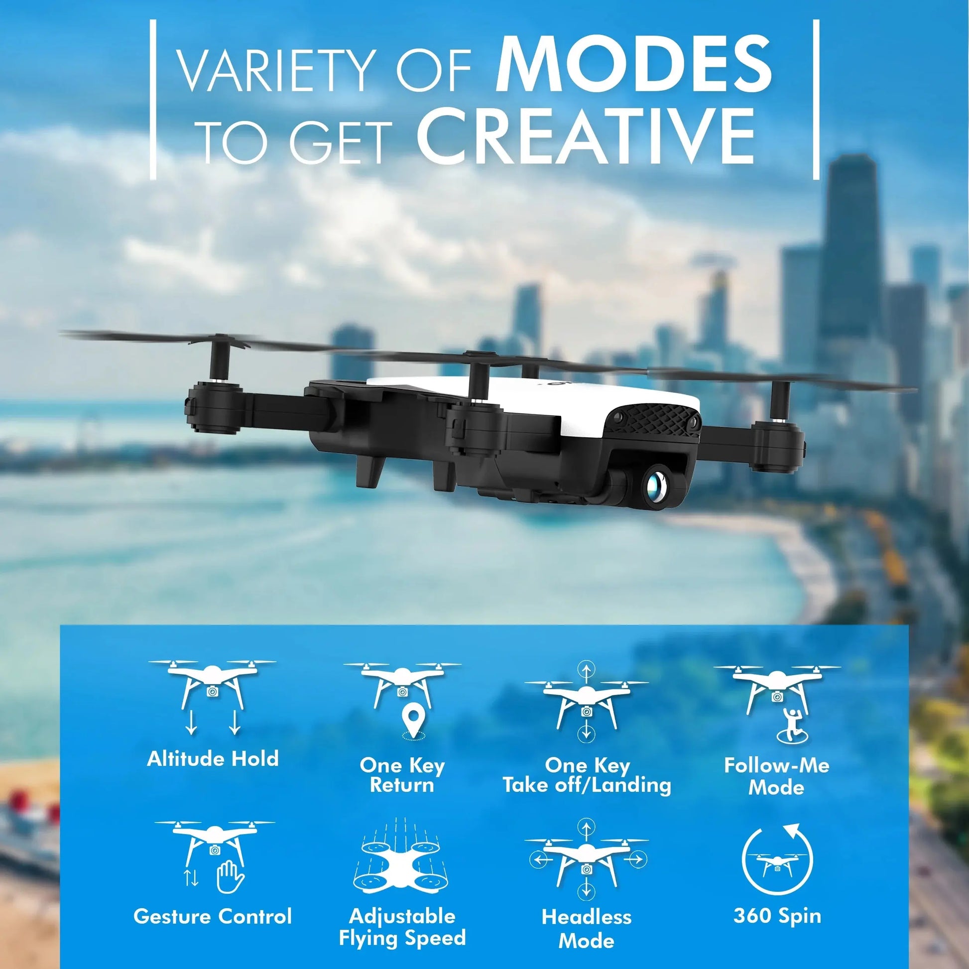 Soar High and Snap N&#39; Share with the Foldable F16 Drone – Your New Aerial Adventure Buddy!