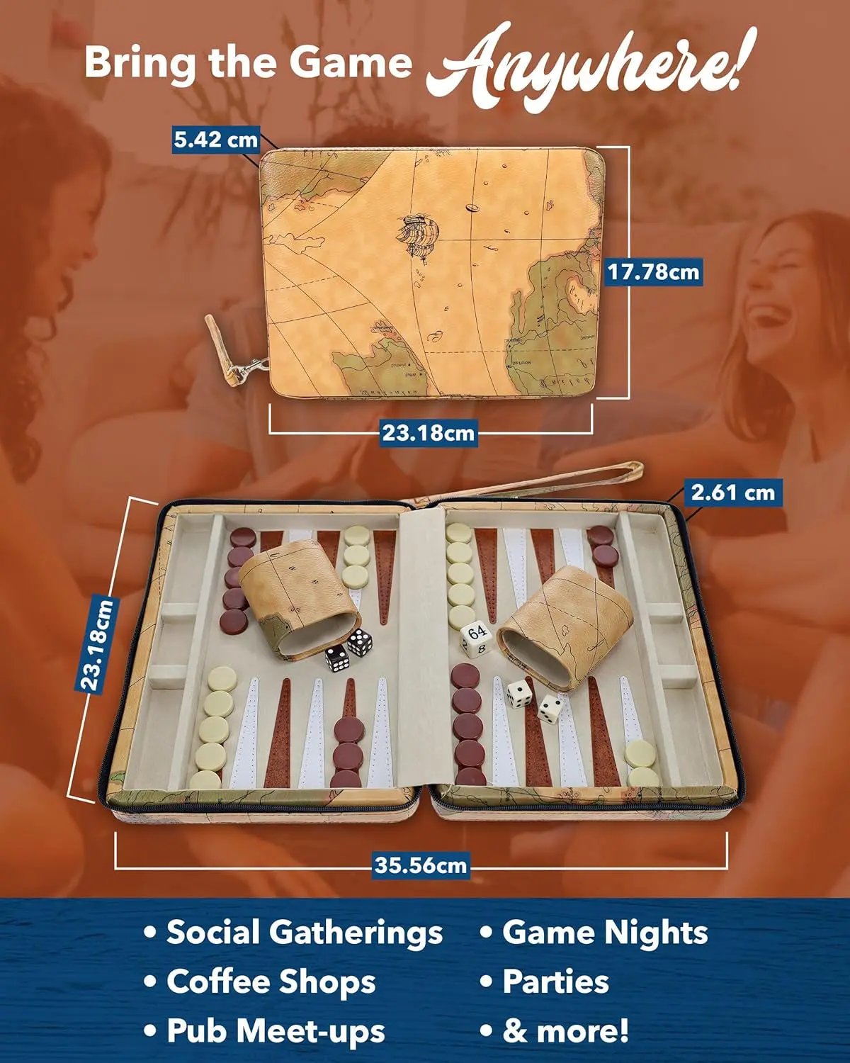 Backgammon on the Go: The Magnetic Map That Won't Get You Lost and a Strap to Keep Your Game Together!