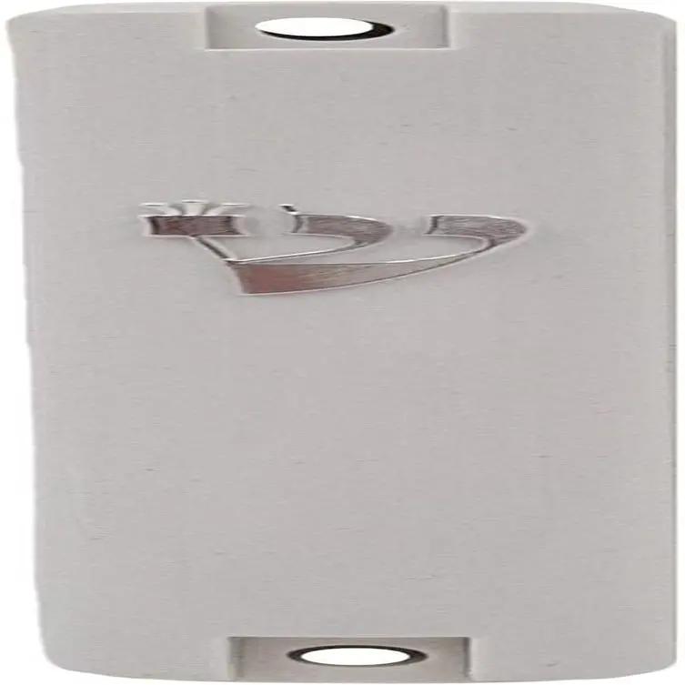 Waterproof White Mezuzah Case with Scroll Classic Judaica Israel Plastic Door Mezuza Silver Shin (4 Inches - 10 Cm)